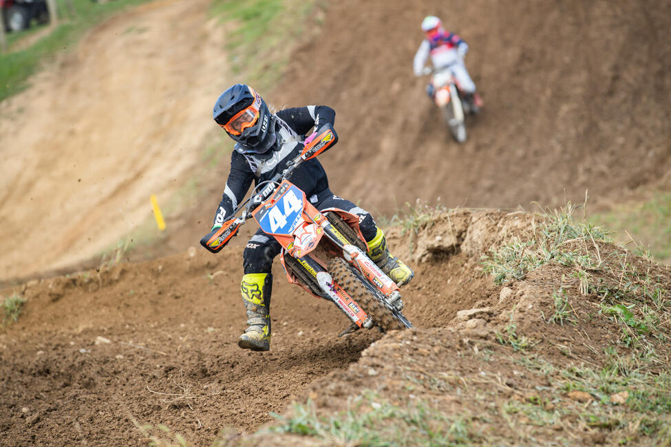 Shelby Rolen dominated the women in Saturday's GP Moto-X Country racing. Photo: Andrew Fredrickson