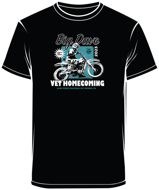 Vet Homecoming Event t-shirt available for $20. Pre-Register and order online, or buy one at the event (limited quantities)